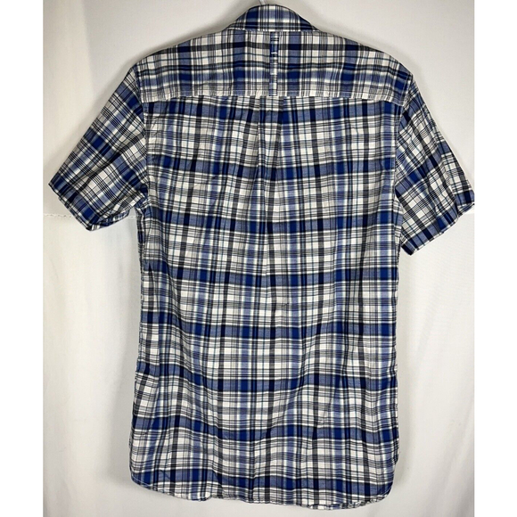 The North Face Shirt Mens Small Blue White Plaid Button Up Short Sleeve Casual - Picture 4 of 9